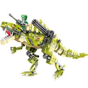 Marécho — jouets en blocs <span class=keywords><strong>de</strong></span> construction, guerrier Mecha, dinosaure, pour enfants, 2 en 1 - Product Image 2