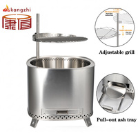 Poêle à bois sans fumée en acier inoxydable à combustion secondaire pour extérieur, jardin, patio, camping et barbecue - Vente en gros