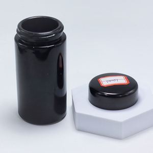 Tarro de almacenamiento ultravioleta de vidrio negro UV de 100ml, 200ml, 250ml, 500ml, 1000ml, tarro para cremas - Product Image 2
