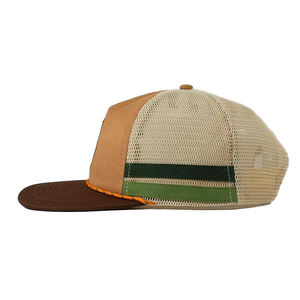 Gorra Trucker de 5 Paneles con Visera Plana, Logotipo de Pescado Bordado Personalizado, 100% Algodón, Malla, Moda, 2 Rayas Laterales, Estilo Australiano - Product Image 2