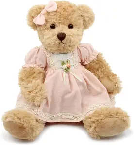 드레스 인형 장난감 맞춤형 브랜드 부드러운 봉제 장난감 머리 회전 곰에 대한 공장 가격