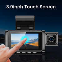 Caméra embarquée 4G LTE à trois caméras 2K, écran 3 pouces, DMS, ADAS, BSD, DVR intelligent pour voiture