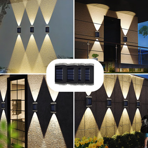 Gran oferta, lámpara LED moderna montada en la pared, luces de pared para exteriores de acero inoxidable para jardín, iluminación Solar impermeable IP65 para Calle - Product Image 5