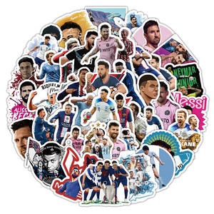 Producto de tendencia 2025, 52 Uds., pegatinas adhesivas de grafiti de superestrella de jugadores de fútbol famosos, incluidas para Messi Ronaldo Maradona - Product Image 2