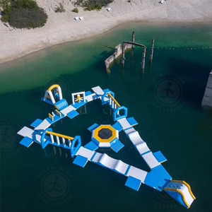 Parque Acuático Inflable Gigante en Oferta, Parque Acuático Flotante Comercial Azul Nuevo en Venta, con Certificación TUV CE - Product Image 3