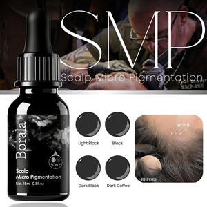 Ensemble d'encre SMP 15 ml à <span class=keywords><strong>prix</strong></span> d'usine, 4 couleurs - Pigment noir carbone pour tatouage capillaire et <span class=keywords><strong>micropigmentation</strong></span> du <span class=keywords><strong>cuir</strong></span> <span class=keywords><strong>chevelu</strong></span> - Product Image 1