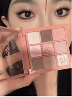Palette de fards à paupières MUGELEEN en tissu tricoté, 9 nuances, tons terreux mats, orange, marron, scintillants, pailletés, chocolat, maquillage pour les yeux