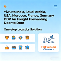 Transitaire A-level DDP Air+Express de Yiwu vers l'Inde, l'Arabie Saoudite, les États-Unis, le Maroc, la France, l'Allemagne, livraison porte-à-porte en 5-10 jours