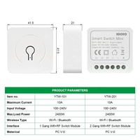 Commutateurs de maison intelligente IGOTO Touch WiFi Tuya Mini interrupteur standard américain Inteligente Zigbee Smart Switch