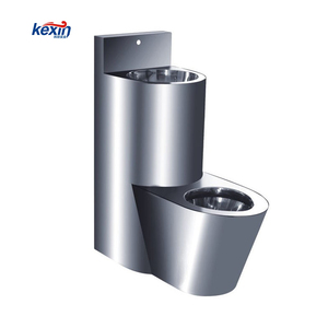 Inodoro Moderno de Una Pieza de Acero Inoxidable de Alta Calidad Resistente a Daños para Prisiones con S-9111T (L/R/C) - Product Image 1
