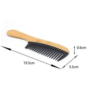 <b>Creative</b> <b>Gift</b> Bamboo Handle Wide Tooth Hair Comb - Product Image 2