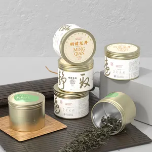 Mini Colorful Aluminum Tea Tin With Lids Food Grade Packaging Container Coffee Candle Tin Metal Aluminum Jars