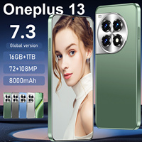 Smartphone OnePlus 13 5G en gros, 16 Go + 1 To de mémoire, processeur Deca Core, écran HD 7,3 pouces, appareil photo 108 MP, double SIM