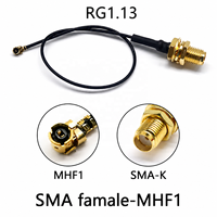 Câble de test coaxial sans fil RF U.FL MHF1/SMA-JJ, ligne de modification de routeur de haute qualité MHF4 vers SMA Mâle 0.81/RG1.13/RG178