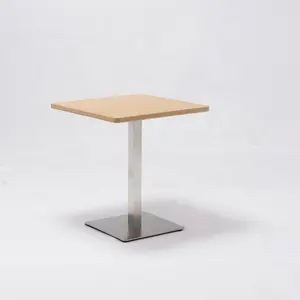 Ensemble de Table et chaises d'extérieur, en aluminium carré, métallique, pour jardin, bistrot, fabriqué en chine