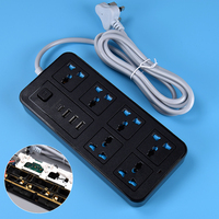 Enchufe de Alimentación USB Duradero de 6 Vías y 3 Puertos USB Tipo C de 3 Metros para Múltiples Dispositivos con Certificación CE ROHS