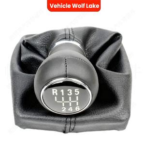 Palanca de cambios de cuero de 6 velocidades para coche Wolf Lake, diseño ergonómico para Audi A4 B6 B7 - Product Image 4