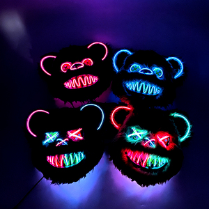 <span class=keywords><strong>Maschera</strong></span> LED Luminosa per Carnevale, <span class=keywords><strong>Maschera</strong></span> Coniglietto Lampeggiante con Filo EL, <span class=keywords><strong>Maschera</strong></span> <span class=keywords><strong>Coniglio</strong></span> Insanguinato per Costume di Halloween, Accessori per Atmosfera Horror - Product Image 6