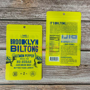 Трехстороннее уплотнение с УФ-печатью, пищевая говядина, курятина, курица, мясо, вакуумная гибкая упаковка, сумка на молнии, открытая внизу - Product Image 1