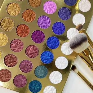 Benutzer definierte 35 Farben Chamäleon Lidschatten-Palette Wasserdicht Langlebiges Make-up OEM-Logo Glitter Private Label Lidschatten-Palette