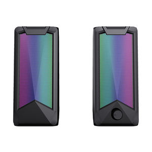 Mới nhất sáng tạo 2.0 RGB PC chơi Game Ser USB powered Loa có dây với ánh sáng LED xách tay Máy nghe nhạc Tủ nhựa - Product Image 2