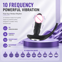 Vibrateur anal à télécommande pour hommes, plug anal pour la prostate avec recharge magnétique USB et fonctions vibrantes pour la masturbation