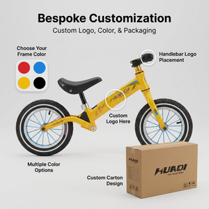 Vélo d'équilibre léger et coloré pour enfants avec pneus pneumatiques, siège réglable, sans pédales, pour garçons et filles - Product Image 4