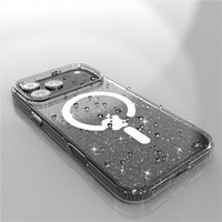 Étui de téléphone Transparent magnétique clair paillettes TPU PC étui de téléphone pour iPhone 17 Pro Max 17 Air antichoc résistant aux chutes