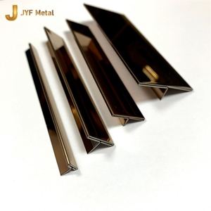 Perfil Decorativo en T de Acero Inoxidable EX461 para Diseño de Paredes y Pisos Interiores - Product Image 1