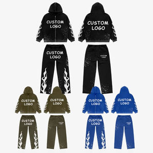 Pantalones de chándal acampanados informales de alta calidad con logotipo personalizado para hombre, pantalones de chándal con estampado de farol y cintura elástica para hombre - Product Image 1