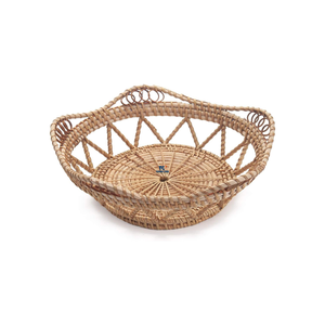 Paniers de rangement en rotin rond durable que Cong du fournisseur direct avec poignées prix d'usine stockage de Table basse décorative - Product Image 6