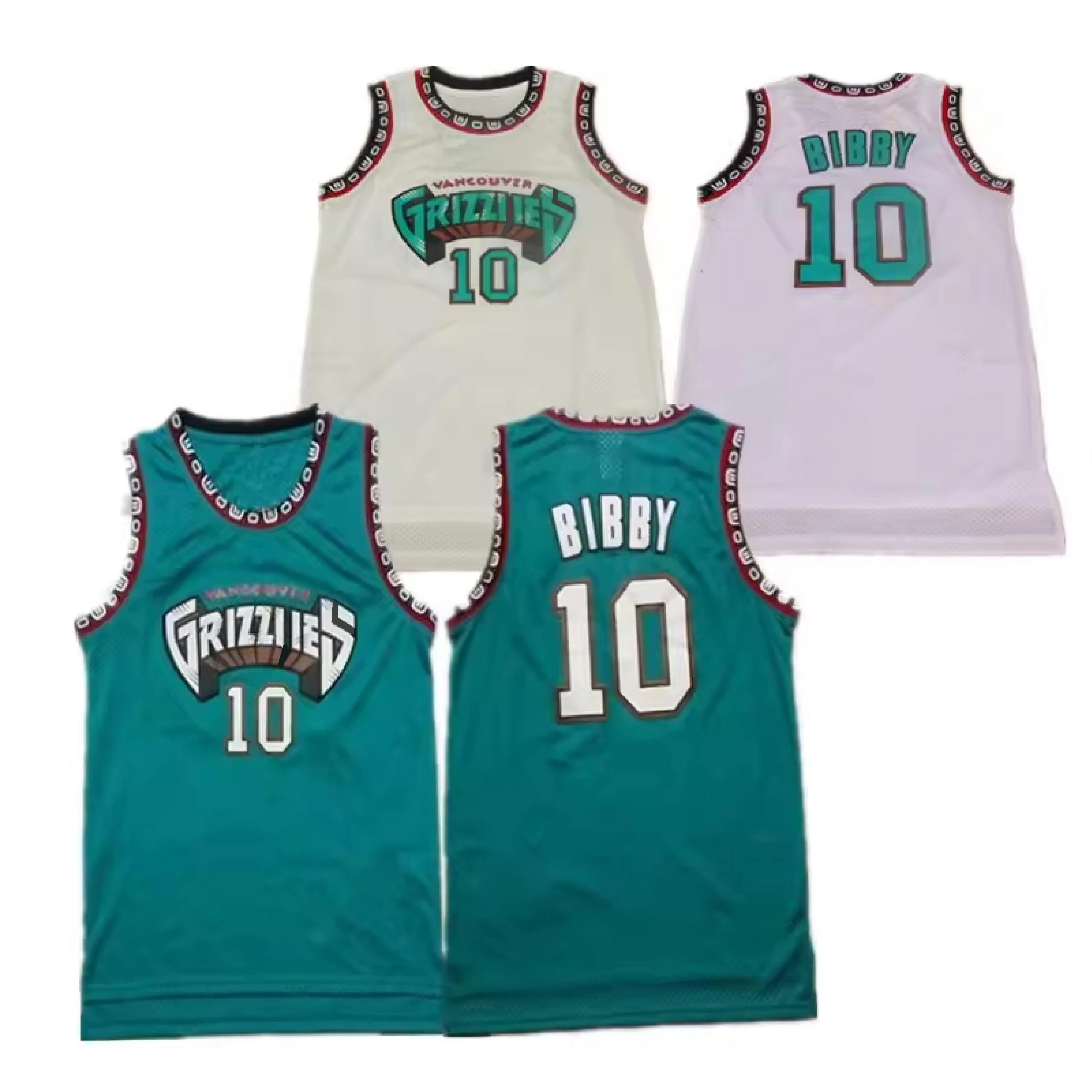 Mike Bibby Memphis Throwback Basketball Jerseys 10 Stitched American Sport Retro Jersey 1998-99 Wholesale Turquoise Green