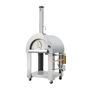 Hyxion Stainless steel wood fuel garden pizza oven with pizza tools