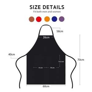 맞춤 로고 방유 방수 폴리에스터 앞치마 목걸이형 주방 셰프 요리 앞치마 (수납 포켓 포함, 공예 바베큐 드로잉용) - Product Image 3