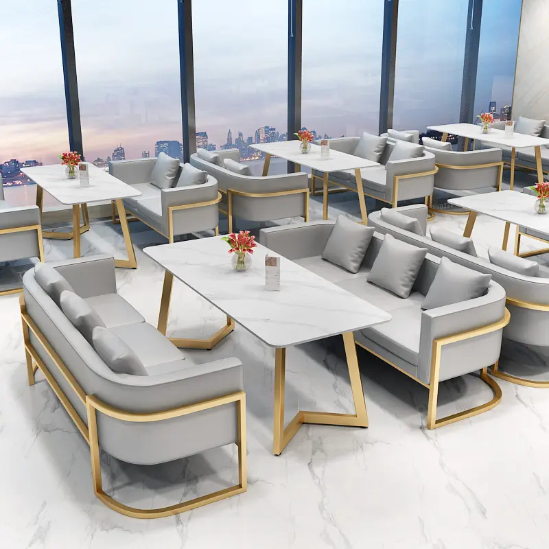 Mobília do café Mesas e cadeiras do restaurante grupos da mobília do café