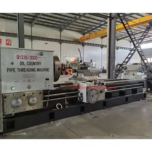 Mesin Threading pipa Q1335 mesin bubut negara minyak untuk memproses pipa dari konveyor rol