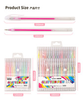 Set Pulpen Gel Warna-Warni Murah untuk DIY, Pulpen Gel Berkilau & Highlighter untuk Pelajar