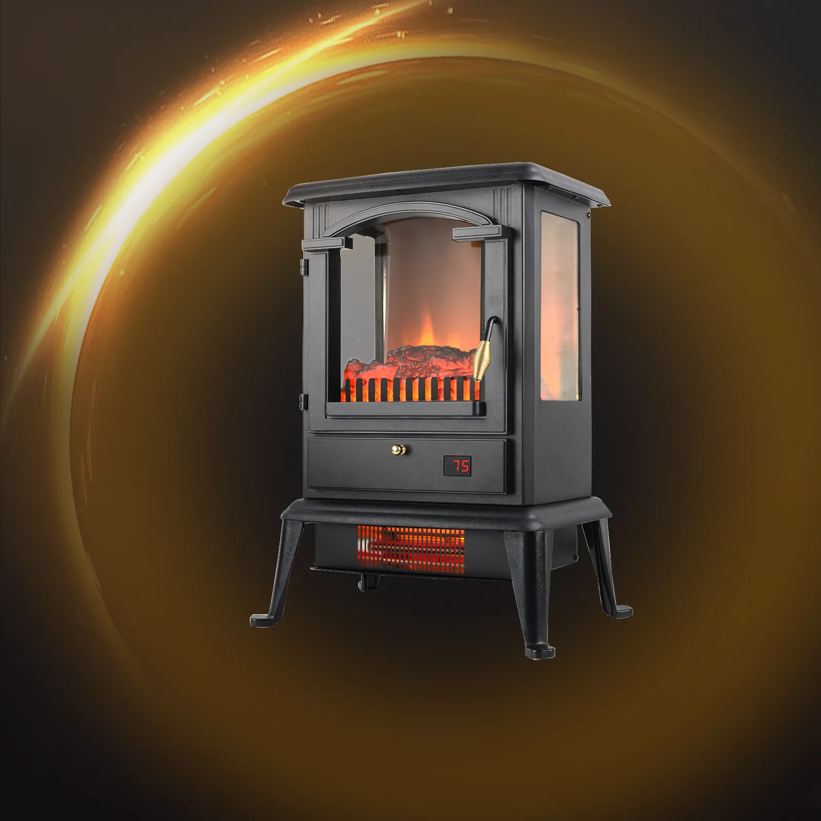 3D炎屋内加温自立型赤外線加熱電子ポータブル電気スペースストーブ暖炉暖炉ヒーター