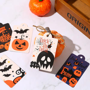 Etiquetas de Papel Temáticas de Halloween com Tema de Terror e Fantasmas, Decoração para Festas e Festivais, Presentes, Marcadores de Livro, Adereços para Atmosfera Festiva - Product Image 1