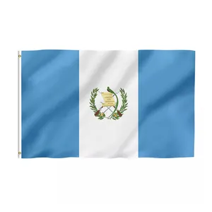 Promotieproduct Hot Koop Dubbelzijdige Guatemalan Vlag 100% Polyester Buitendecoratie Custom Guatemala Guatemalan Vlag