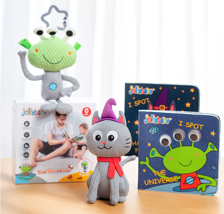 Jollybaby конкурентоспособный новейший дизайн продукта новорожденный подарок подвесная погремушка мягкая книга плюшевая игрушка набор