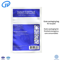 Sachet extérieur en plastique imprimé, imperméable et résistant aux déchirures, pour pack froid instantané à usage unique, emballage pour thérapie par le froid et premiers secours