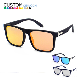 Fashion Mirrored Lenses <b>Sun</b> Glasses Wholesale Plastic <b>Shades</b> Sports Men Sunglasses - Product Image 1