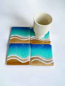 Juego de Posavasos de Madera y Resina Natural Premium Hechos a Mano, Ideales para Mesas de Centro, Mesas de Comedor, Encimeras de Cocina o Escritorio de Oficina - Product Image 3