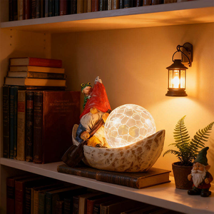 Vẽ tay chèo thuyền Gnome nhựa thủ công đồ trang trí sân vườn ếch & kính toàn cầu chi tiết nghệ thuật ngoài trời Vườn trang trí bức tượng nhỏ - Product Image 4