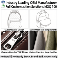 Sac à dos de voyage pour bébé en cuir végétalien avec poches isothermes, fabrication OEM/ODM en marque blanche, fabricant en gros