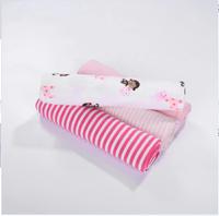 Serviette de bain pour nouveau-né, couverture en coton pour bébé fille, imprimé mignon et tendance, 4 pièces, couleurs mélangées
