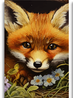 Pintura por Números de 3 Paneles para Adultos, Kit de Pintura al Óleo Digital DIY de 3 Piezas con un Lindo Zorro en un Paisaje, Ideal para Regalo