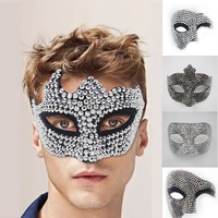 Masque en EVA à strass pour bal masqué, tendance de la mode européenne et américaine haut de gamme, ensemble de diamants de carnaval, demi-visage, pour Halloween