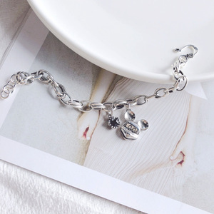 Bracelet à breloques en argent sterling S925 avec pendentif en zircon, tête de Mickey Mouse, bijoux unisexes à porter tous les jours - Product Image 3